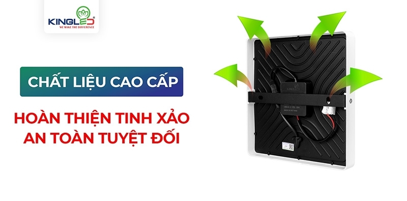 Phần đế tản nhiệt hiệu quả giúp tăng tuổi thọ cho đèn